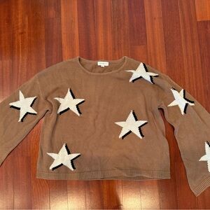 Brown Star Sweater